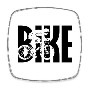 Bike Triathlon Fahrrad - Square fridge magnet - white - Front