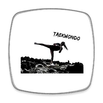 TAEKWONDO GIRL - Viereckiger Kühlschrankmagnet - Weiß - Vorne