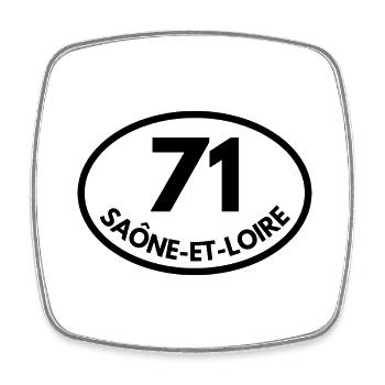 71 - Magnet carré - blanc - Devant