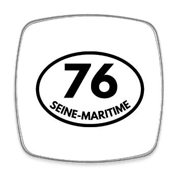 seine-maritime - Magnet carré - blanc - Devant