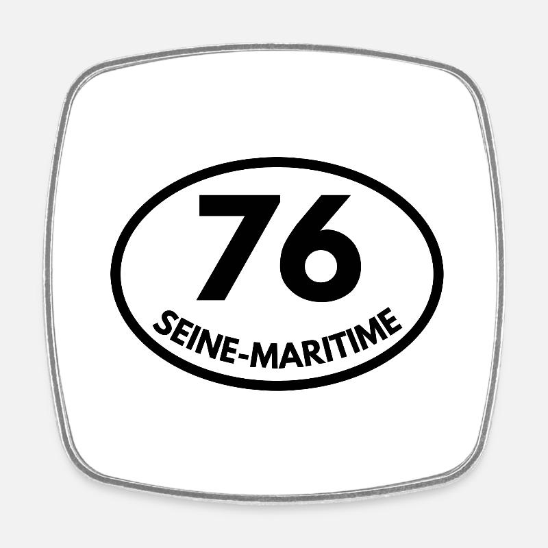 seine-maritime - Magnet carré - blanc