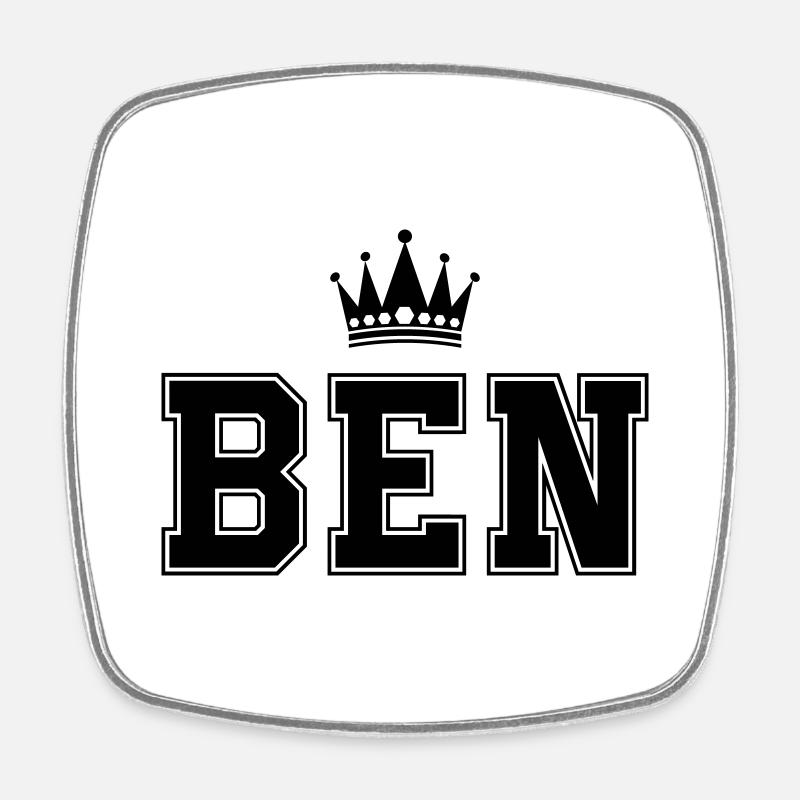 Ben - Viereckiger Kühlschrankmagnet - Weiß