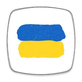Stay with Ukraine - Viereckiger Kühlschrankmagnet - Weiß - Vorne