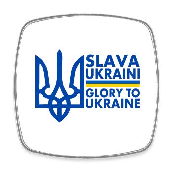 Ukraine - Viereckiger Kühlschrankmagnet - Weiß - Vorne