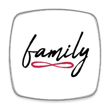 Symbole infini de la famille - Magnet carré - blanc - Devant
