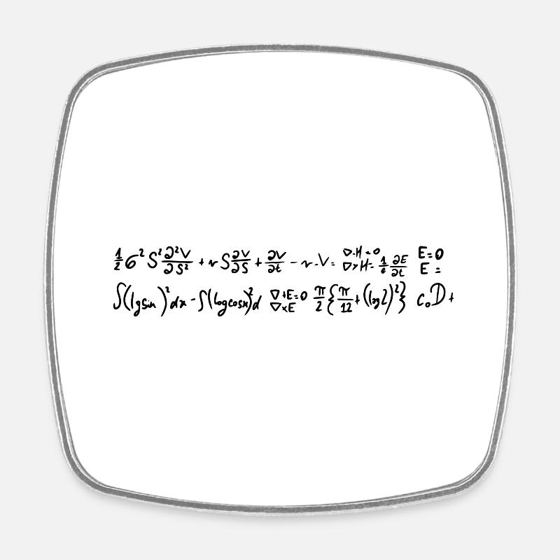 Formules mathématiques - Magnet carré - blanc