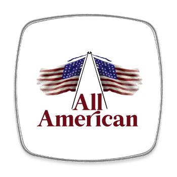 All American - Square fridge magnet - white - Front