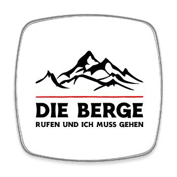 Die Berge rufen und ich muss gehen. Wandern Design - Viereckiger Kühlschrankmagnet - Weiß - Vorne