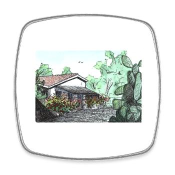 Agricultura Costa del Sud - Viereckiger Kühlschrankmagnet - Weiß - Vorne