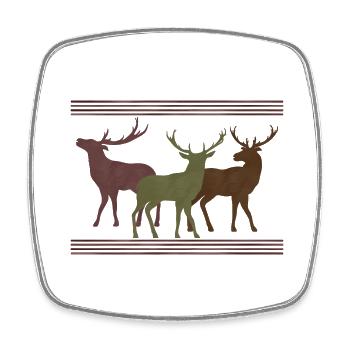 Deer - Square fridge magnet - white - Front