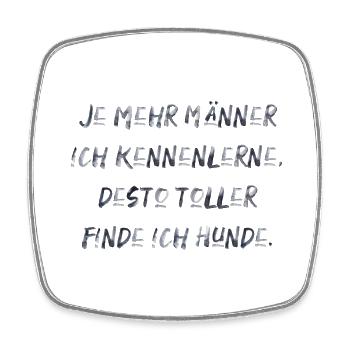 Männer und Hunde lustiger Spruch Haustiere dating - Viereckiger Kühlschrankmagnet - Weiß - Vorne