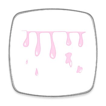 pinker schleim pink linie strich muster - Viereckiger Kühlschrankmagnet - Weiß - Vorne