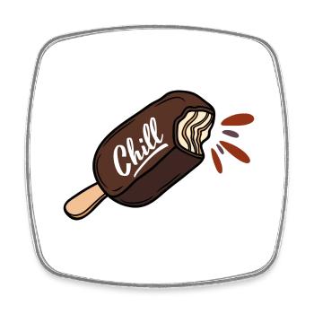 Ice Cream Chill - Square fridge magnet - white - Front