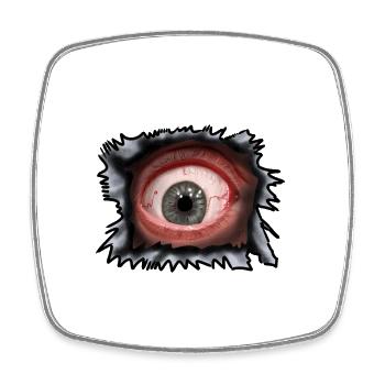 Auge - Viereckiger Kühlschrankmagnet - Weiß - Vorne