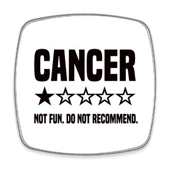 Cancer Rating - Square fridge magnet - white - Front
