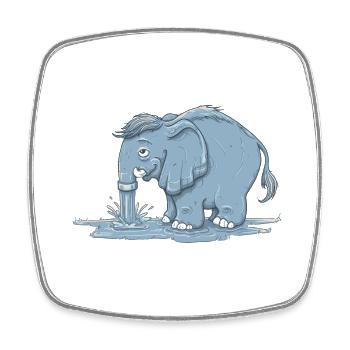 Pipo - Square fridge magnet - white - Front