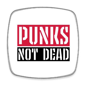 punks not dead Zitat - Viereckiger Kühlschrankmagnet - Weiß - Vorne