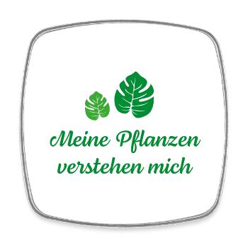 Meine Pflanzen verstehen mich - Viereckiger Kühlschrankmagnet - Weiß - Vorne