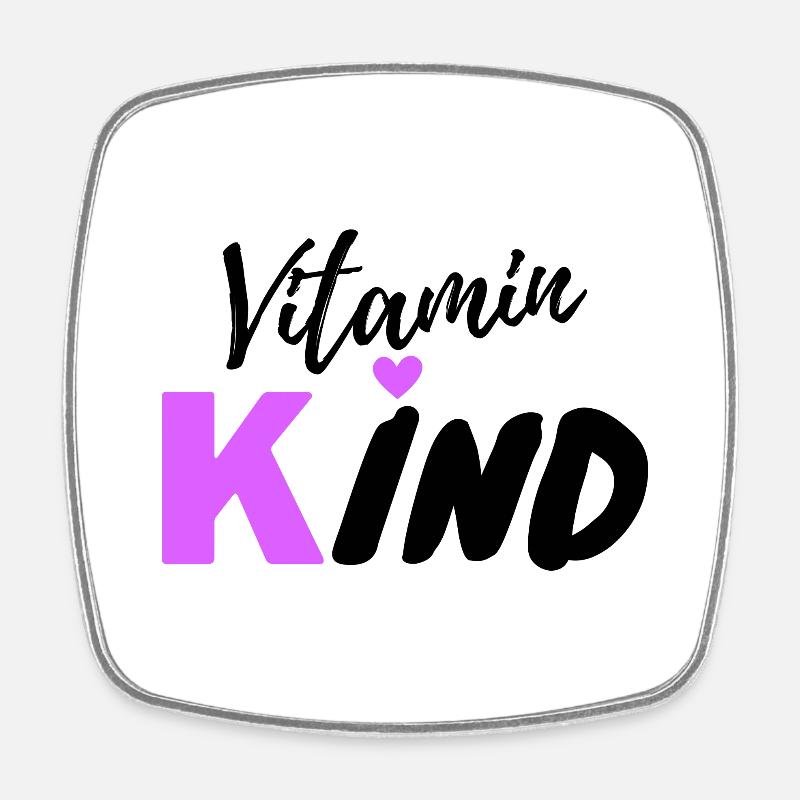 Vitamin Child - Square fridge magnet - white