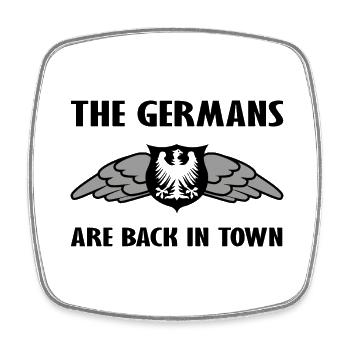 The Germans are here - Square fridge magnet - white - Front