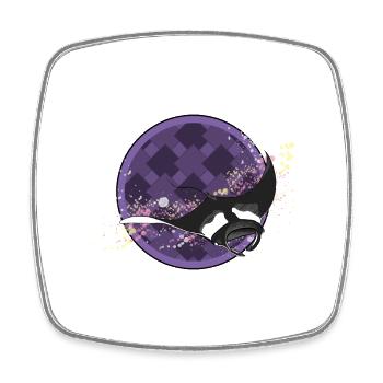 Manta ray - Square fridge magnet - white - Front