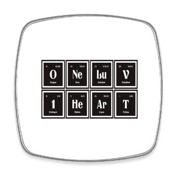 One Love One Heart | Periodic Table of Elements - Square fridge magnet - white - Front