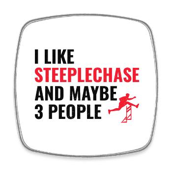 Steeplechase Race Steeplechaser Track and Field - Square fridge magnet - white - Front
