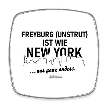 Freyburg (Unstrut) ist wie New York - Viereckiger Kühlschrankmagnet - Weiß - Vorne