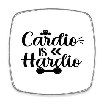 Cardio is Hardio - Square fridge magnet - white - Front