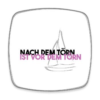 Segel Lifestyle 'Törn' Pink Geschenkidee Segeln - Viereckiger Kühlschrankmagnet - Weiß - Vorne