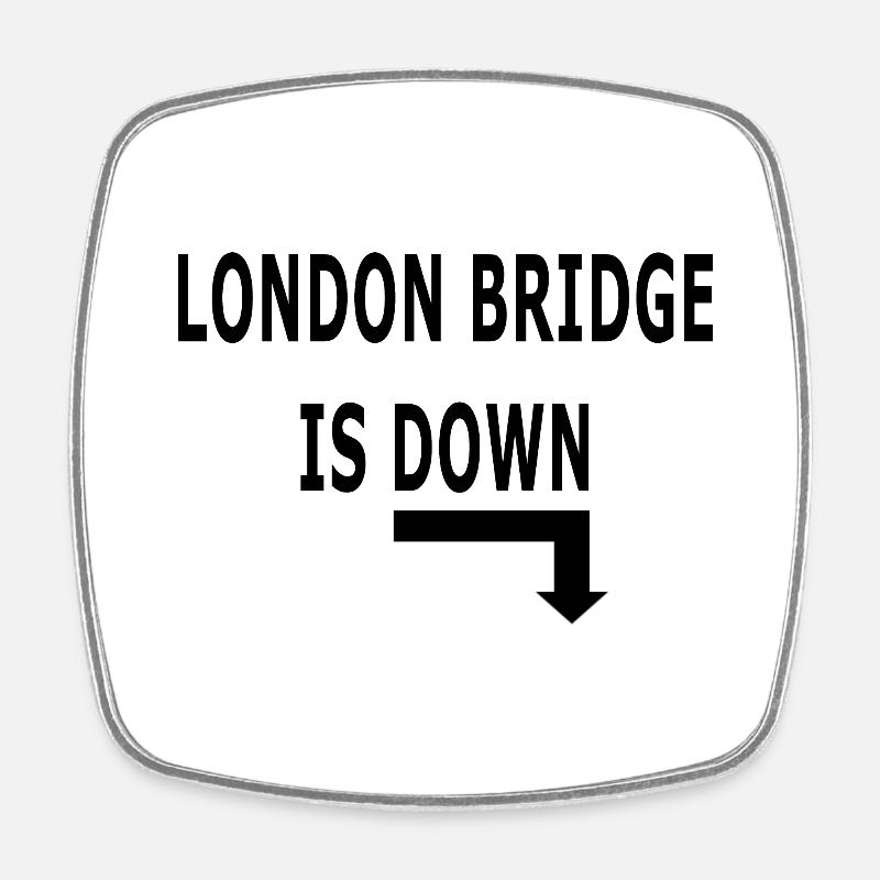 LONDON BRIDGE IS DOWN - Square fridge magnet - white