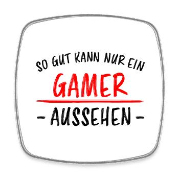 Gamer Videospiel Gamepad Lustige Spruch Geschenk - Viereckiger Kühlschrankmagnet - Weiß - Vorne