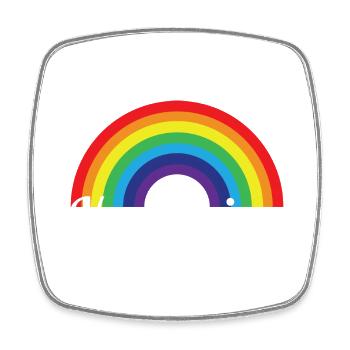 LGBTQ nonbinär bunt Regenbogen Fahne LGBTQ+ Pride - Viereckiger Kühlschrankmagnet - Weiß - Vorne