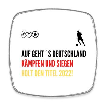 Deutschland Weltmeisterschaft 2022 - Viereckiger Kühlschrankmagnet - Weiß - Vorne