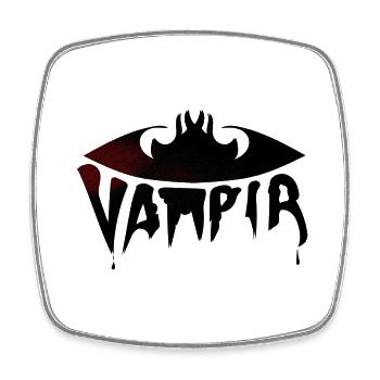 Vampir - Viereckiger Kühlschrankmagnet - Weiß - Vorne