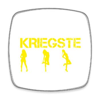 Lustiges Mallorca BISTE BRAUN KRIEGSTE FRAUEN Bier - Viereckiger Kühlschrankmagnet - Weiß - Vorne