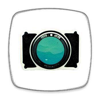 Fotozeit - Viereckiger Kühlschrankmagnet - Weiß - Vorne