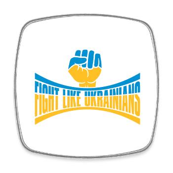se battre comme citation des ukrainiens - Magnet carré - blanc - Devant