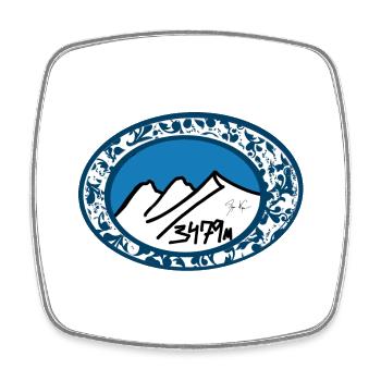 SIERRA NEVADA OVAL DESIGN - Viereckiger Kühlschrankmagnet - Weiß - Vorne