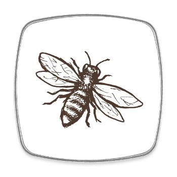 Bee Honey Bee Gift Funny Honey Beekeepers - Square fridge magnet - white - Front
