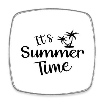 It's Summer Time - Square fridge magnet - white - Front