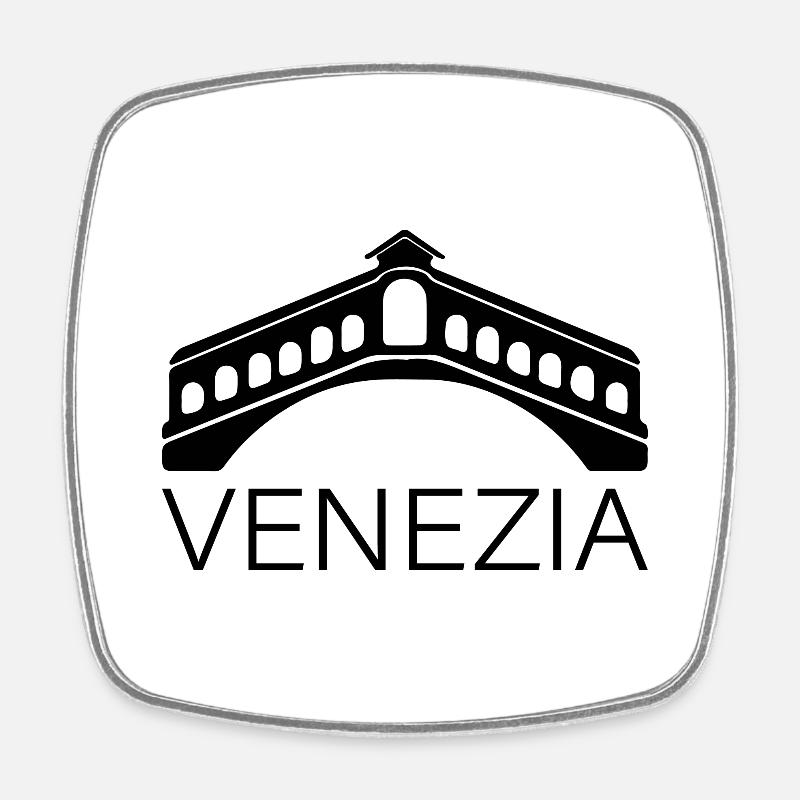 Venise - Magnet carré - blanc