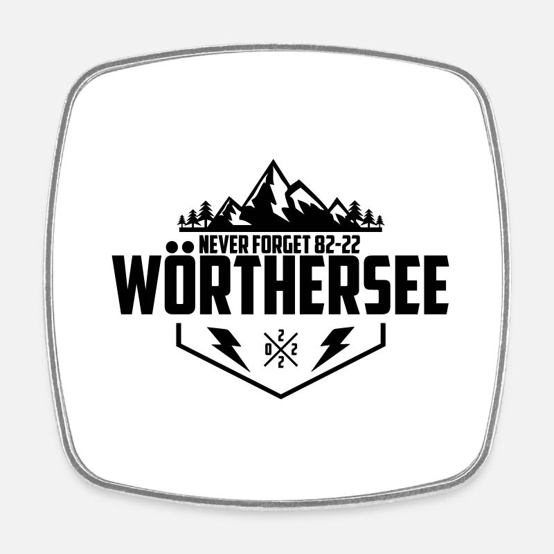 wörthersee never forget - Viereckiger Kühlschrankmagnet - Weiß
