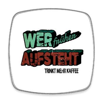 literary statement frequent readers book children - Viereckiger Kühlschrankmagnet - Weiß - Vorne
