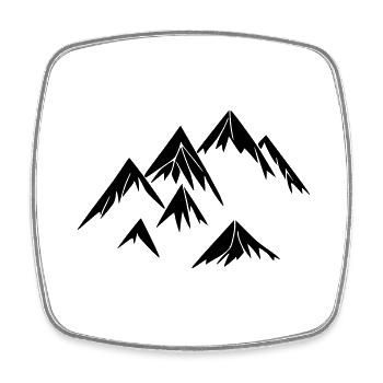 Montagnes Randonnée Montagne Aventure Vecteur de voyage gratuit 2 - Magnet carré - blanc - Devant