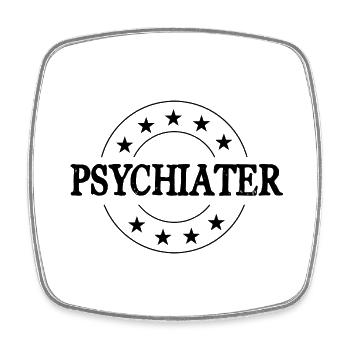 Psychiater Beruf - Viereckiger Kühlschrankmagnet - Weiß - Vorne