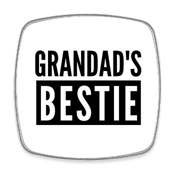 OPA'S BESTIE - Viereckiger Kühlschrankmagnet - Weiß - Vorne