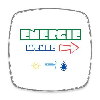 Energiewende jetzt! Erneuerbare Energie Statement - Viereckiger Kühlschrankmagnet - Weiß - Vorne