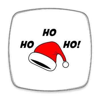 Christmas hat ho ho ho - Square fridge magnet - white - Front