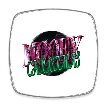 funny quote christmas dino balanced diet funny - Viereckiger Kühlschrankmagnet - Weiß - Vorne